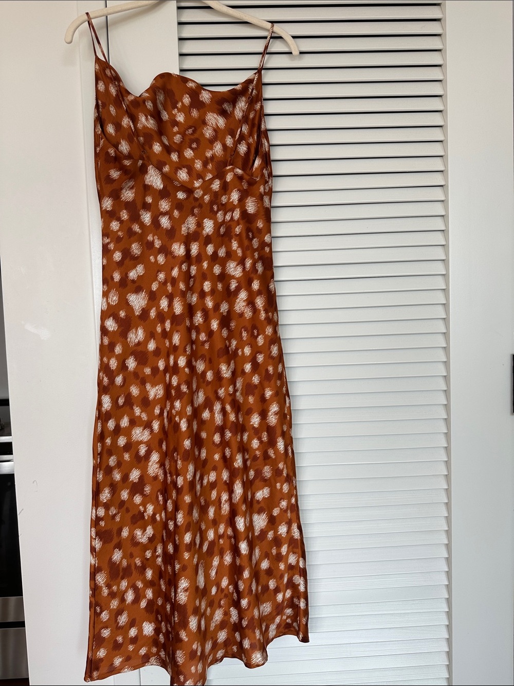 Bardot Burnt Orange Satin Blouse - Picture 3 of 3